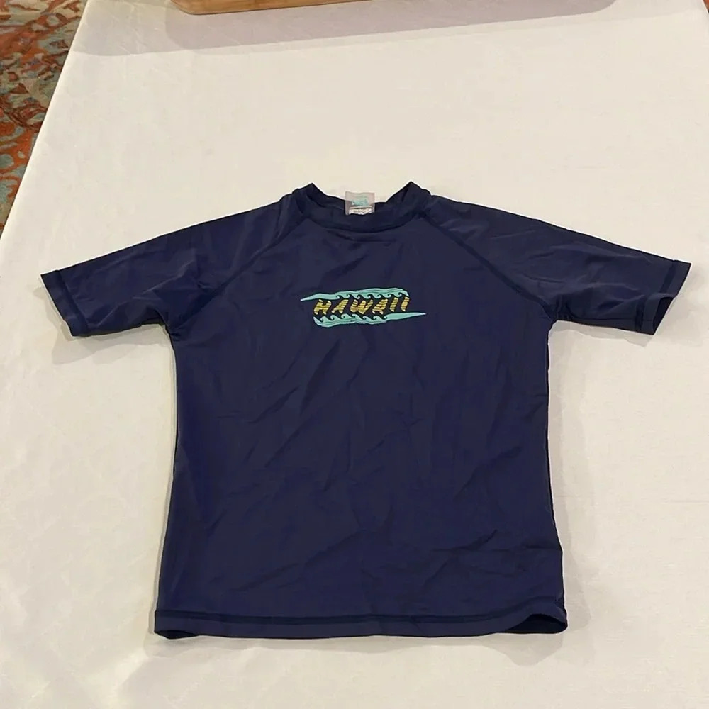 Coral & Reef boys short‎ sleeve Hawaii rash guard size 12 worn once EUC